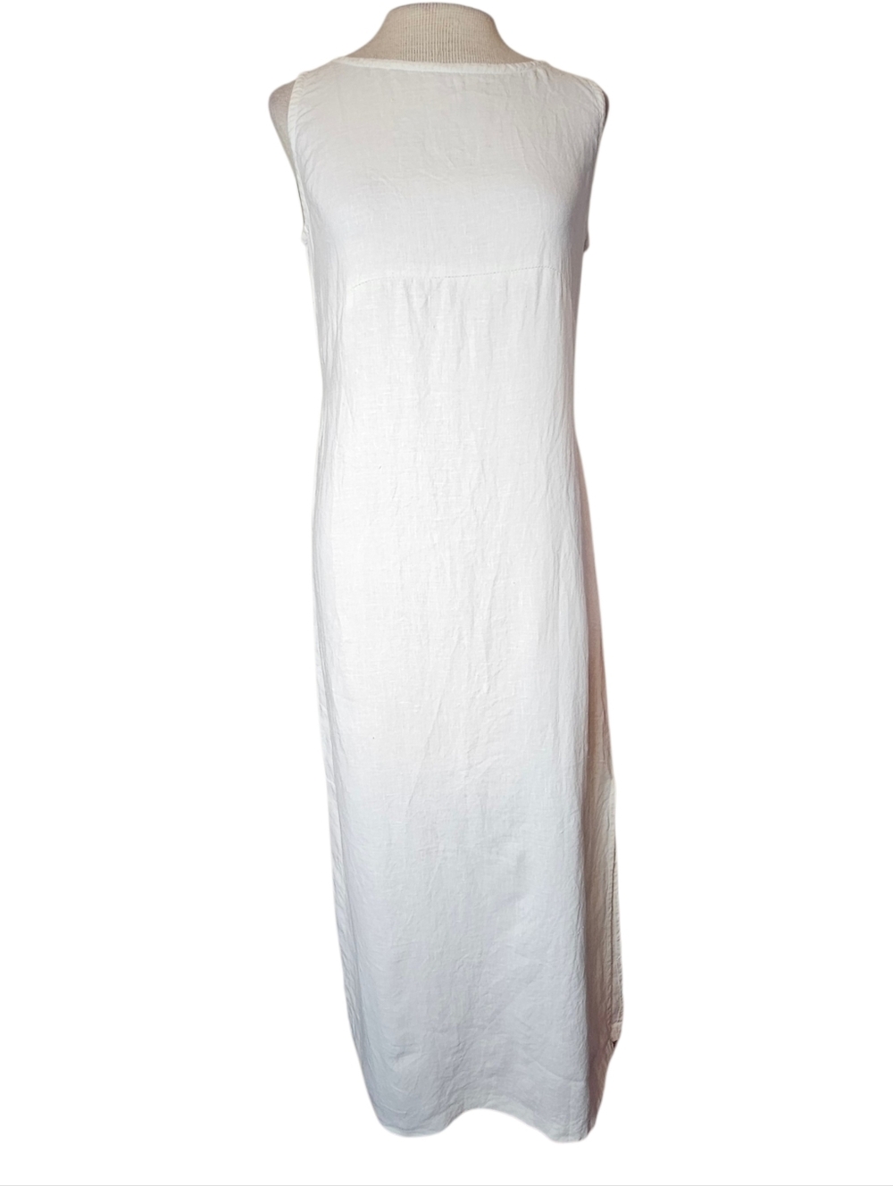 J. McLaughlin Vintage Maxi Dress Size 6 Sleeveless White Summer Layer Lagenlook
